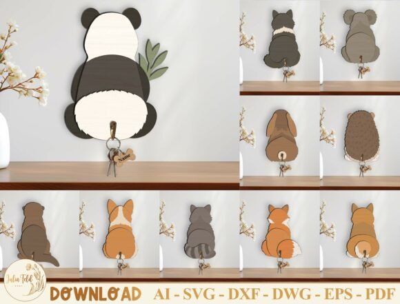 Animal Back View Key Holder SVG Bundle Review