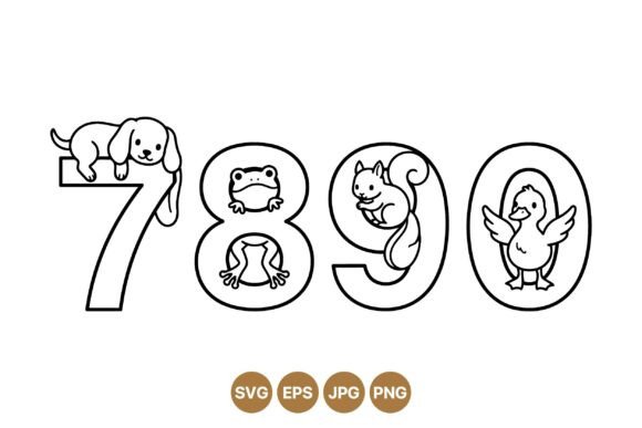 Cute Animal Number Clipart Review for Embroidery