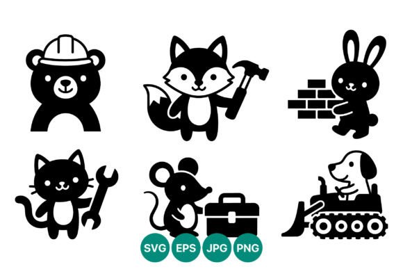 Cute Black White Construction Animal Review