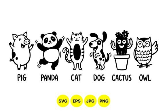 Cute Cartoon Animal Clipart Review for Embroidery Projects