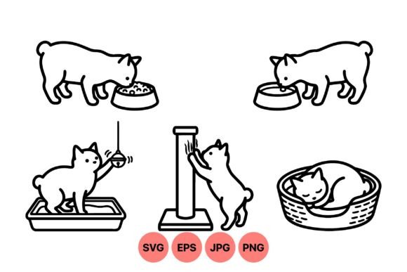 Cute Cat Care Vector Design Review