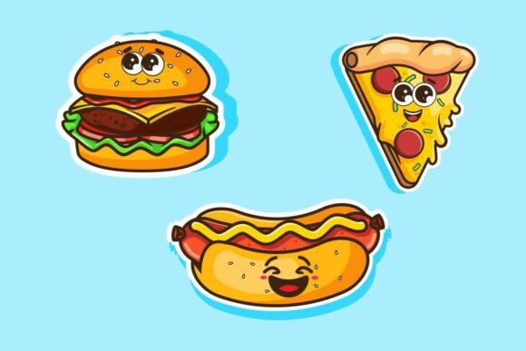 Cute Fast Food Sticker Collection Review