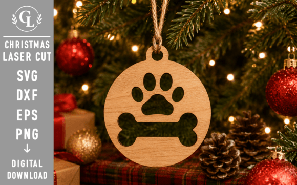 Dog Christmas Ornament Laser Cut SVG Review