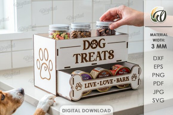 Dog Treats Storage Box Laser Cut Review