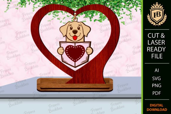 Dog Valentine Hanging Laser Cut Review