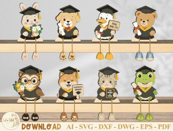 Graduation Animal Sitter SVG Bundle Review