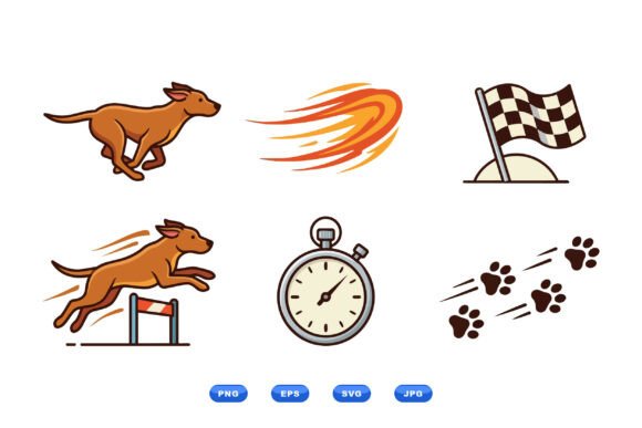 Greyhound Racing Icon Set Review