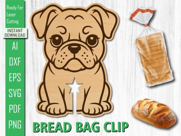 Laser Cut Cute Sitting Dog Bread Clip Review