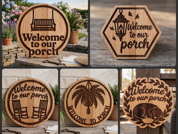 Laser Cut Welcome to Our Porch Sign Set Review