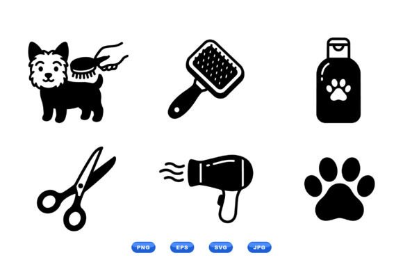 Pet Grooming Icon Set Review