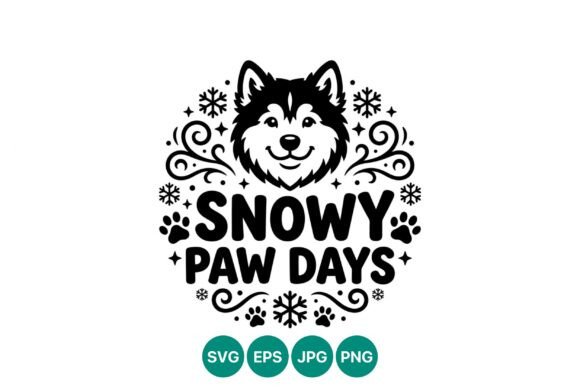 Snowy Paw Days Husky Vector Art Review