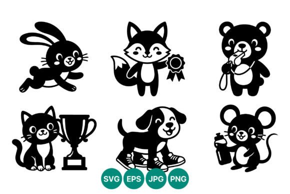 Sports Animals Cartoon Vector Set Review
