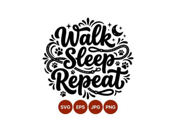 Walk Sleep Repeat Paw Print Embroidery Design Review