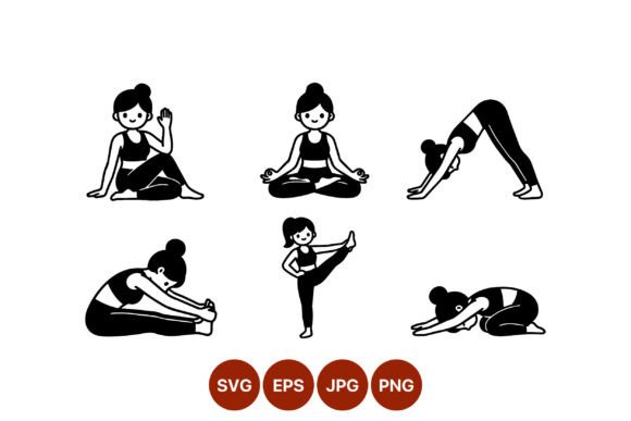 Yoga Woman Stretching Vector Art Review